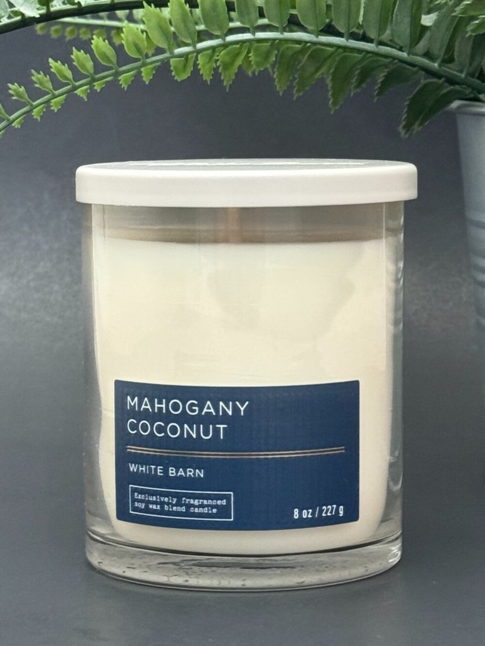 BBW Mahogany Coconut White Barn Bath & Body Works Single Wick Candle